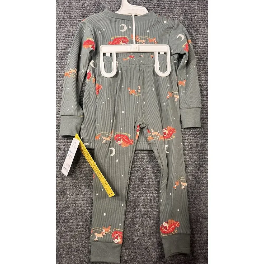 Carter’s Just One You Baby 18M Santa Reindeer Christmas Pajama Set NWT